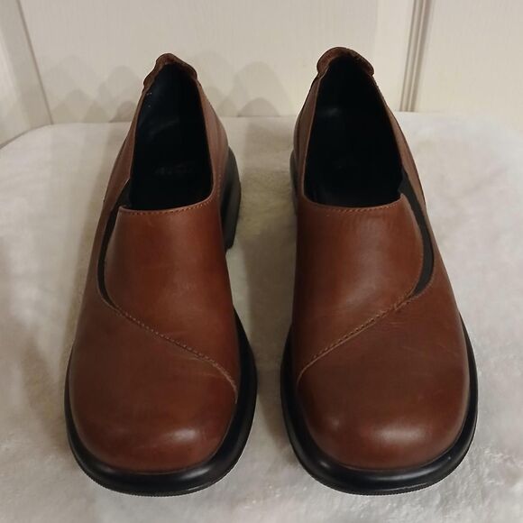 Dansko Professional brown leather black platform clogs EU 41 US Size 10 10.5 - Picture 2 of 8